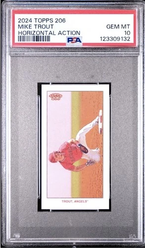 2024 Topps 206 Mike Trout Horizontal Action SP Angels PSA 10 Gem Mint