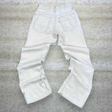 True Vintage 70s Levis Corduroy Pants 26x26 Bootcut Flared Fit Cream White