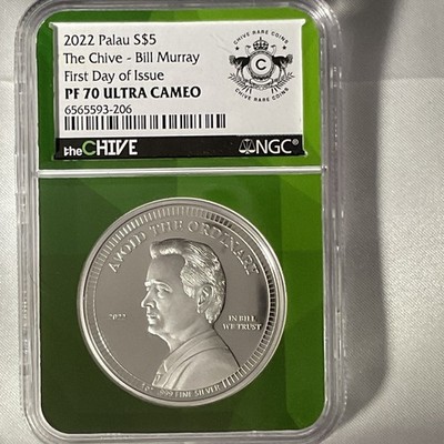 希少ターコイズ 48000円→29600円STERLING SILVER 2022 Palau $5 Silver The Chive Bill Murray NGC PF70UCAM FDOI