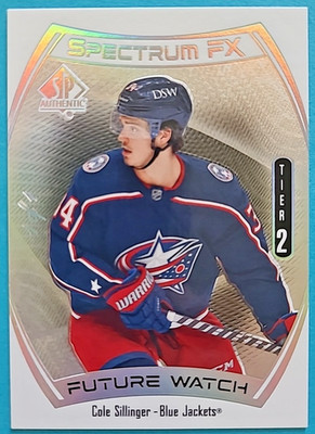 2021-22 Cole Sillinger SP Authentic Future Watch Spectrum FX S-75 Rookie RC 1/1