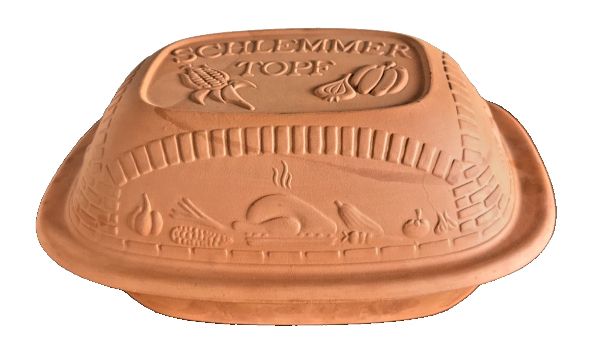 Vintage SchlemmerTopf German Clay Roaster Baking Dish
