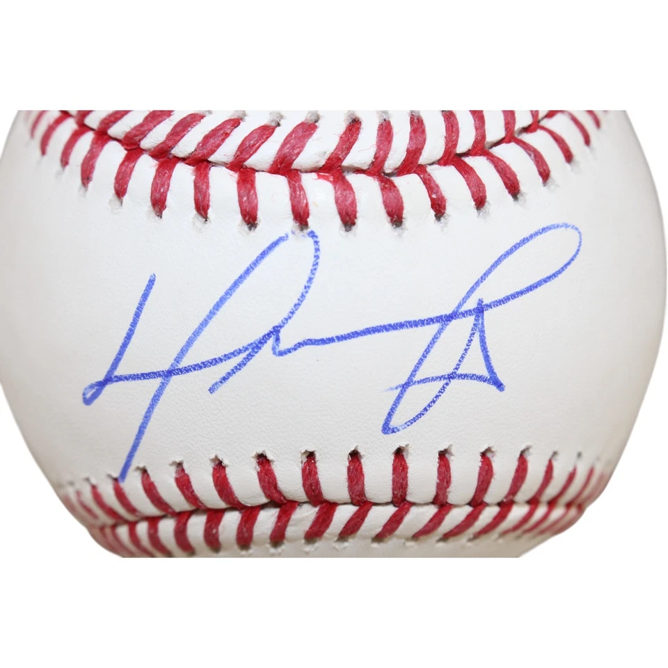 David Ortiz Autografiado Medias Rojas de Boston OML Béisbol Nuestra Ciudad Beckett 50927 Foto 2 de 4