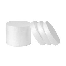 Foam Circles Polystyrene Discs for DIY Crafts Art Modeling 5x1 Inch 7 PCS
