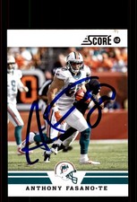 Signed Football Card Auto Anthony Fasano 2012 Score #254 Miami Dolphins