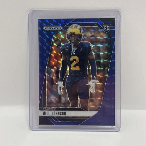 2025 Panini Prizm Draft Picks Football Blue Finite Will Johnson #60