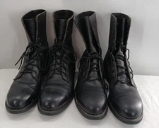 Biltrite ANSI Z41.1-1991/ 75 Men 10.5 M US Combat Boots Black Leather Steel Toe