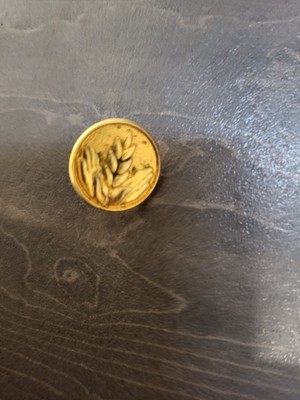 Erntefest Anstecknadel Weizenmais Vintage Button selten Sammlerstück Memorabilia 