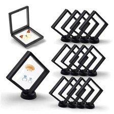 12Pcs 3D Floating Display Case, Clear Film Jewelry Storage Box, 3D Floating