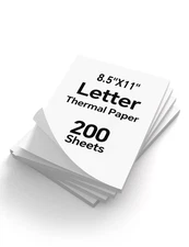 Thermal Paper 8.5 x 11 200 Sheets Thermal Printer Paper Compatible with /iDPR...