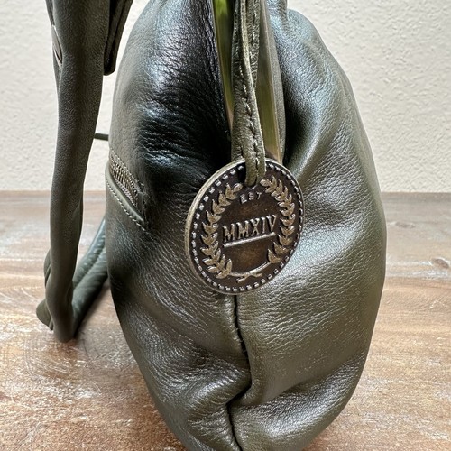 NWT Wanderers Travel CO Leather Crossbody Purse Olive Green Bag Soft Leather - Picture 8 of 18
