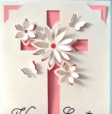 Metal Cutting Dies Easter Cross Die Flowers 3d Crosses Sympathy Card Making UK  