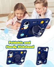 Kids  iPad Case Pro 11 Inch Case, Cute Astronaut Cover with Strap Handle Stand.