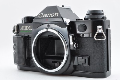 Canon AE-1 Program Black Film Camera FD 50mm 1.4 Lens From JAPAN