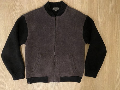 Barefoot Dreams CozyChic Youth Unisex Malibu Varsity Jacket Black Gray Sz 12/14 - Picture 6 of 12