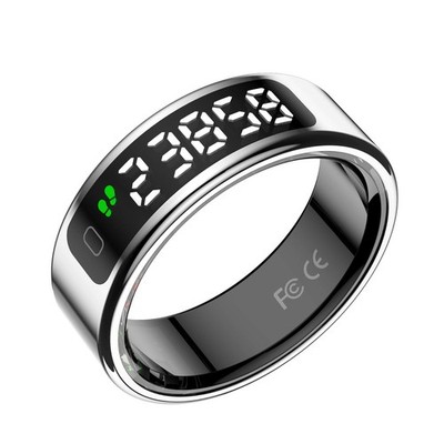 Smart Ring for Women & Men, Fitness & Health Tracker with Display Screen(Size 8)