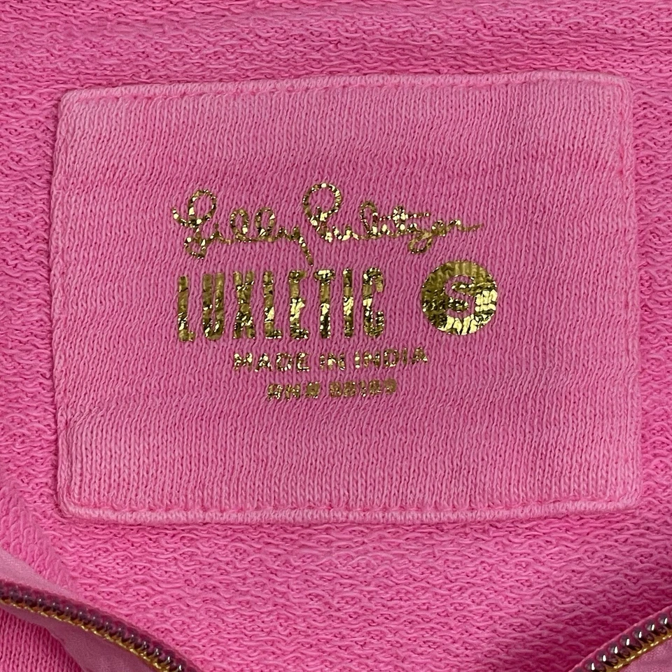 Lilly Pulitzer Luxletic Mujer’s Pequeño Rosa Ashlee Media Cremallera 1/2 Manga Larga Foto 4 de 4