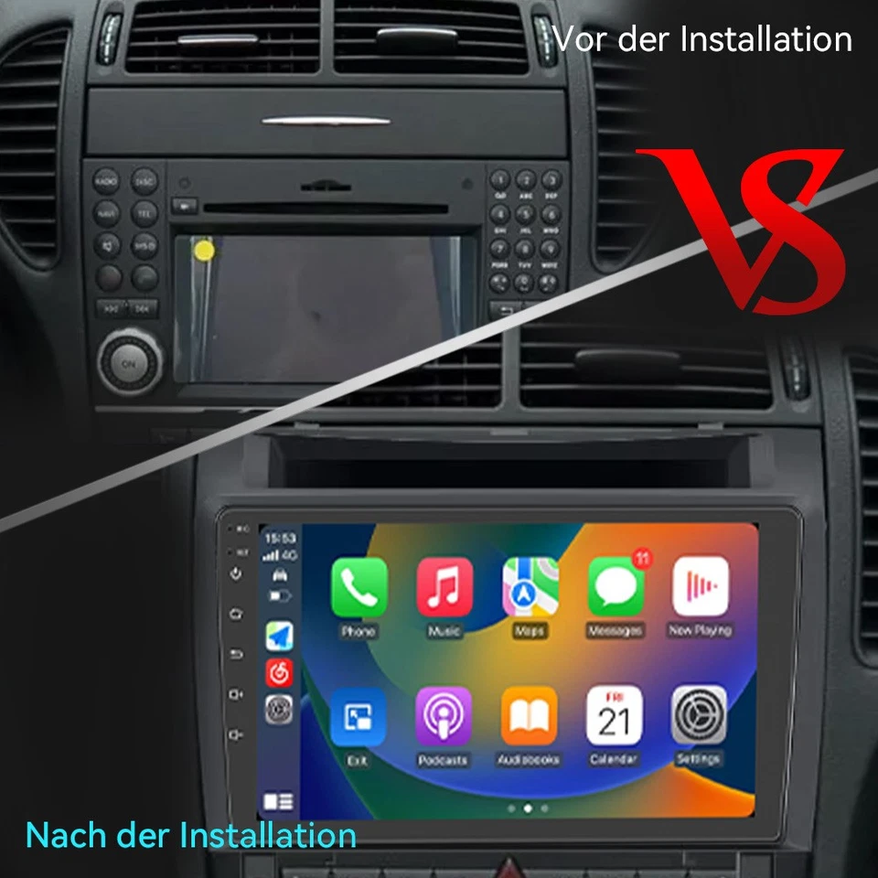 für Mercedes SLK R171 2004-2011 Android 13 9 inch 4+64G Autoradio SWC FM BT +Cam - Bild 2 von 4