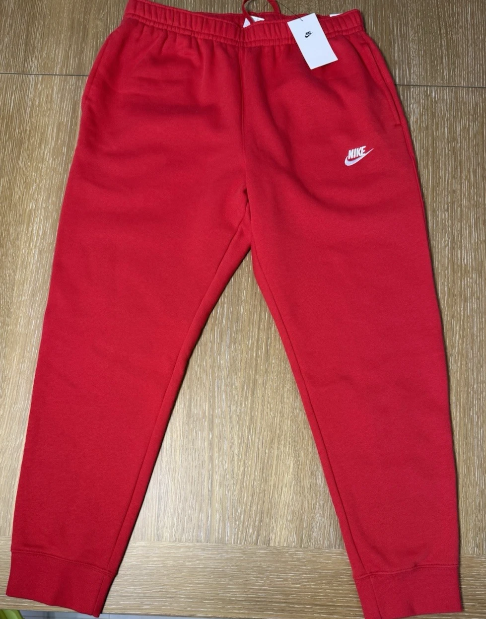 Nike Men's NSW Club Joggers BV2671-657 University Red Multi Size New With Tags