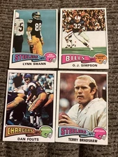 1975 TOPPS Football  Complete Set (528 Cards) - SWANN RC, BRADSHAW, FOUTS RC
