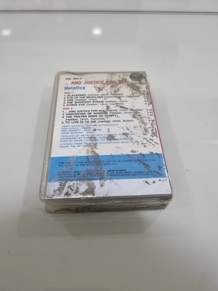 Metallica ...And Justice for All INDIA EDITION IMPORT CLAMSHELL CASSETTE - Image 3 of 4