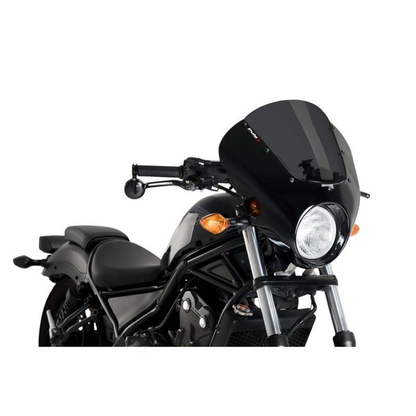 Puig SEMI-FAIRED Screen Dark Night Fur Honda CMX500 Rebel 17-19 Dark SMOKE-21100-image
