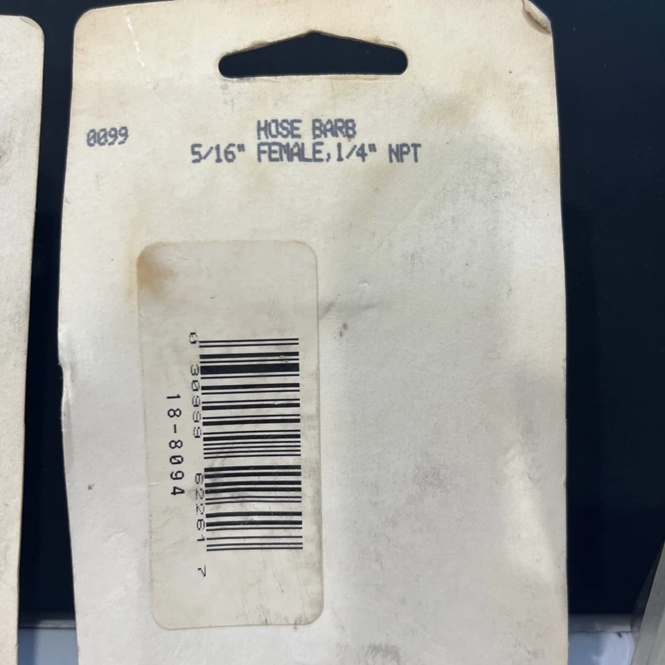 5/16" Barb x 1/4" FEMALE NPT End, Brass Hose Fitting, Connector Lot of 3 Sierra - Image 3 of 4