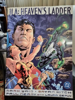 JLA: HEAVEN'S LADDER * 2000 DC Comics * Mark Waid * Bryan Hitch *  Oversized VG