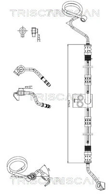 Hydraulikschlauch, Lenkung Triscan 8516 29078 Audi 8E1 422 893 BS-image