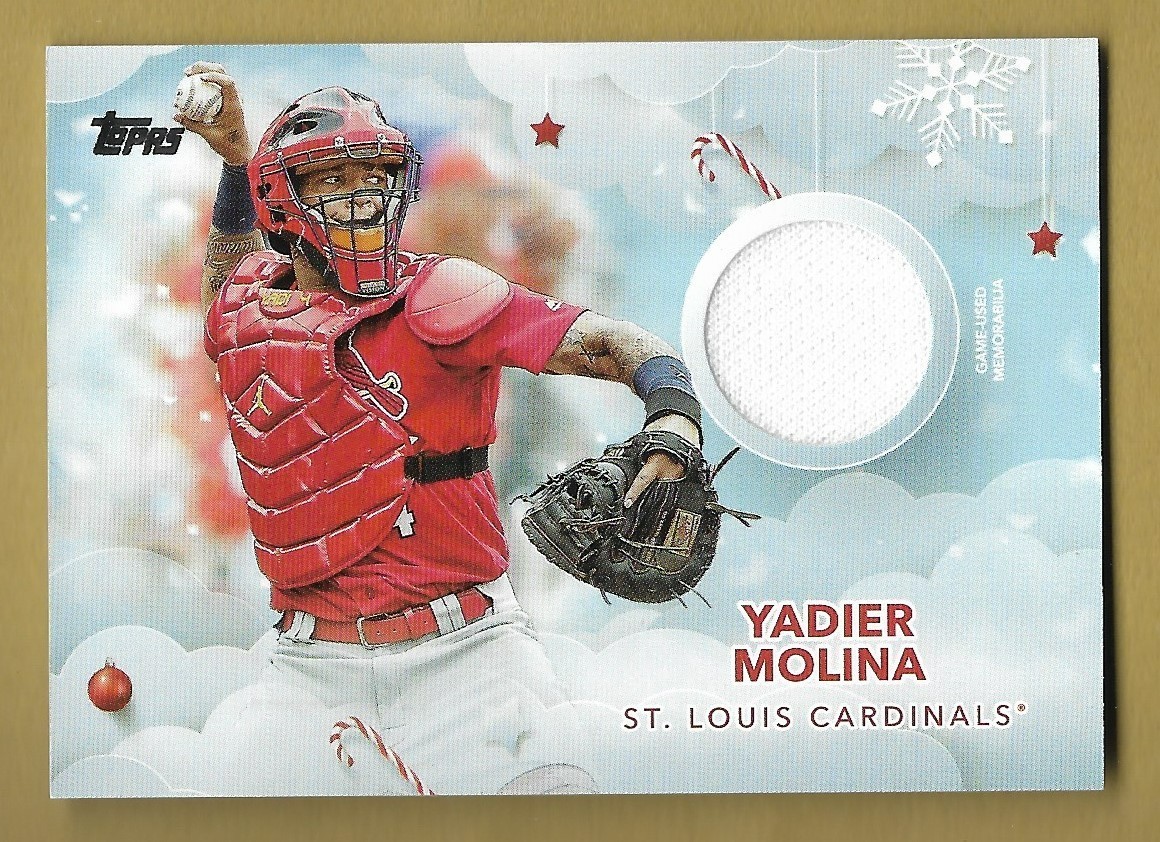 YADIER MOLINA 2020 TOPPS WALMART GAME USED JERSEY RELIC CARD #WHR-YM MLB!