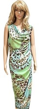 Pretty Little Thing Green Ombre Leopard Print Drape Dress New Different Sizes 