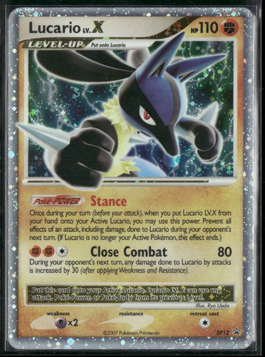 Pokemon Lucario LV.X DP12 Diamond and Pearl Promos Promo LP TCG