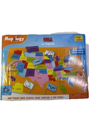 Imagimake Mapology USA Map with Capitals | Learning States and Capitals | US