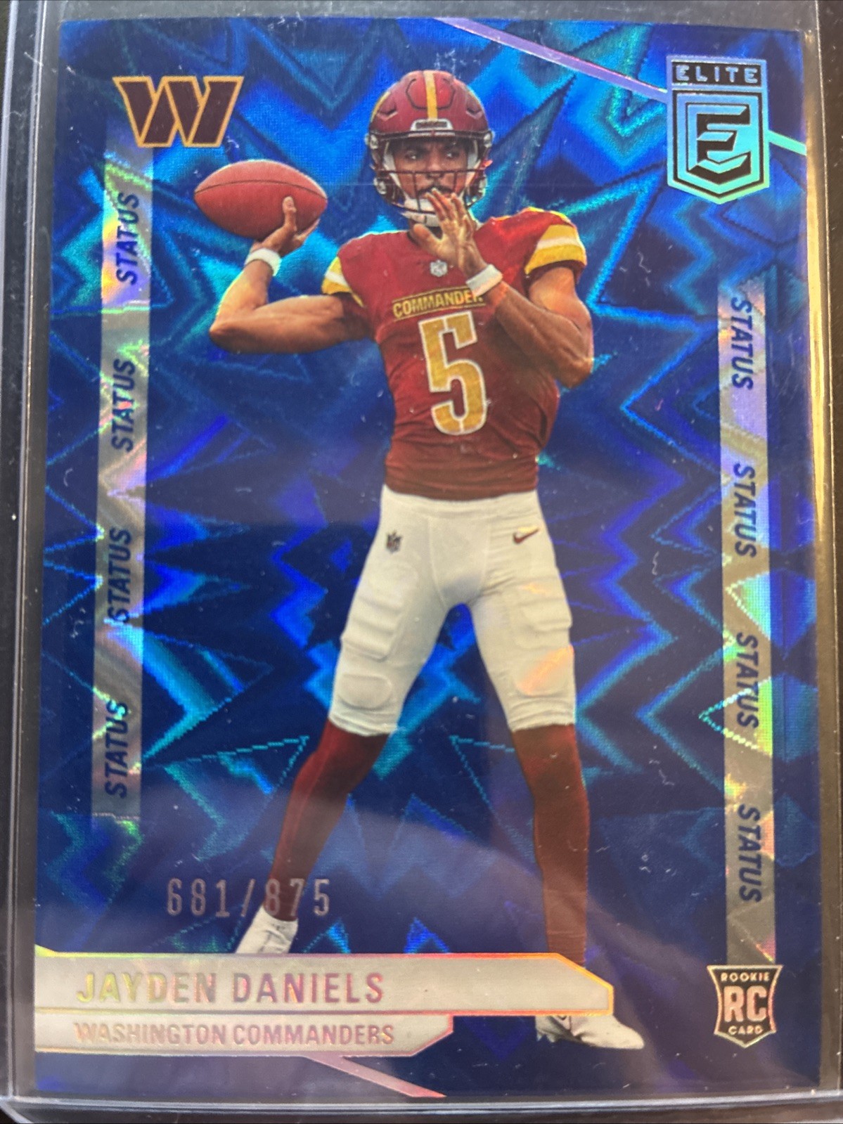 2024  Donruss Elite - Rookies Jayden Daniels #165 Status Explosion /875 (RC)