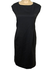 Austin Reed Womens Sleeveless Sheath Dress Sz 10 Little Black Dress Wool Blend
