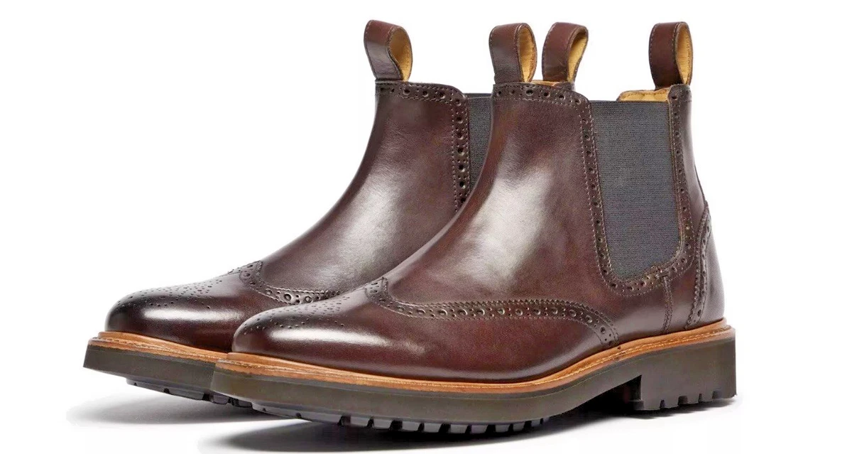 Oliver Sweeney Varzea Snuff Brown Suede Ankle Boots Men\'s Size 7 New In Box Light Brown Suede Chelsea Boot Brogues Oliver Sweeney main image 2