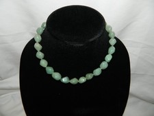 Precioso collar de cuentas de plata de ley de piedra genuina NUEVO N14