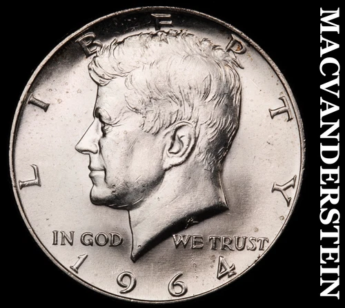 1964-D Silver Kennedy Half Dollar-Choice Gem BU Lustrous No Reserve #i5861