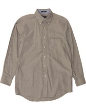 CHAPS Mens Classic Fit Shirt Size 15 1/2 Medium Grey Cotton BX04