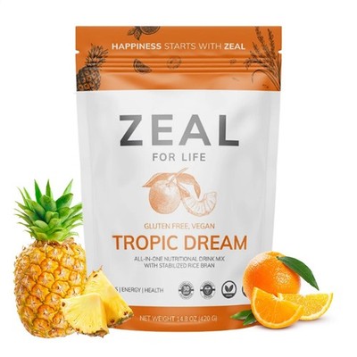 Zurvita Zeal For Life Tropic Dream Energy/Health Drink 30 Portions Per Bag