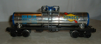 Lionel 6-9159 Sunoco Tank Car 027-Gauge Chrome Silver Vintage Train w/ Box