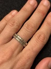 VINTAGE CAROLYN POLLACK ETCHED STERLING 925 STACKING RINGS SET *5.2 gm*