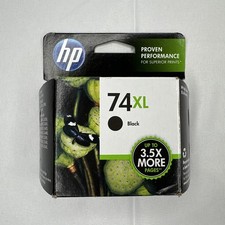 New HP 74XL Black High Yield Ink Cartridge Sealed warranty expired 