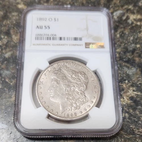 Morgan Dollar 1892 New Orleans $1 Silver NGC AU 55 Circulated KM#110