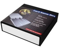 BCW Card Game Box - 3 Row - Black with White Customizable Storage Box