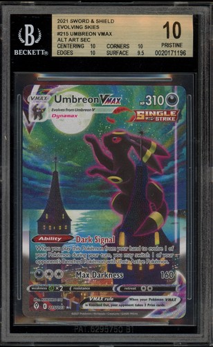 Pokemon Umbreon VMAX Evolving Skies Secret Rare Full Alt Art #215 BGS 10