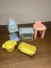 PLAYSKOOL Dollhouse 5 Items Loving Family Mailbox,Microwave,Basket,High Chair
