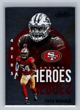 Fred Warner 2021 Panini Absolute UNSUNG HEROES UH5 Football NFL Card SF 49ers