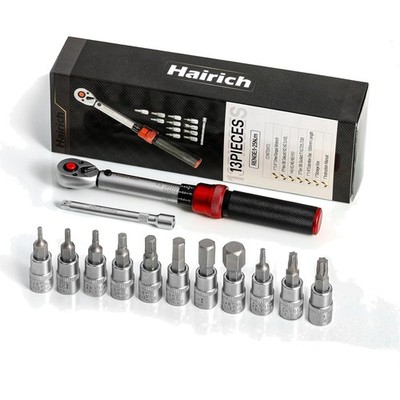 Drehmomentschlüssel Fahrrad 1/4 Zoll, 1-25Nm, 13-tlg. Torque Wrench Set, Rats...