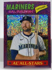2026 Topps Heritage Cal Raleigh Burgundy Sparkle Variant #269
