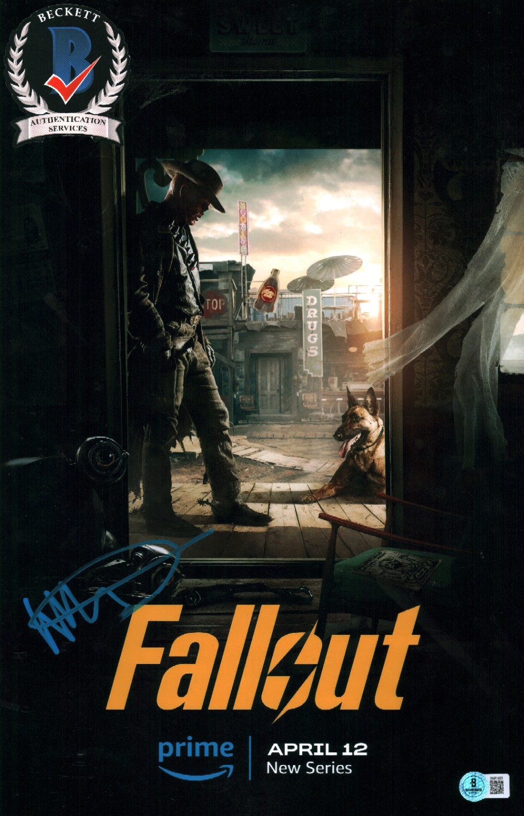 WALTON GOGGINS SIGNED FALLOUT THE GHOUL 11X17 PHOTO BECKETT COA BAS